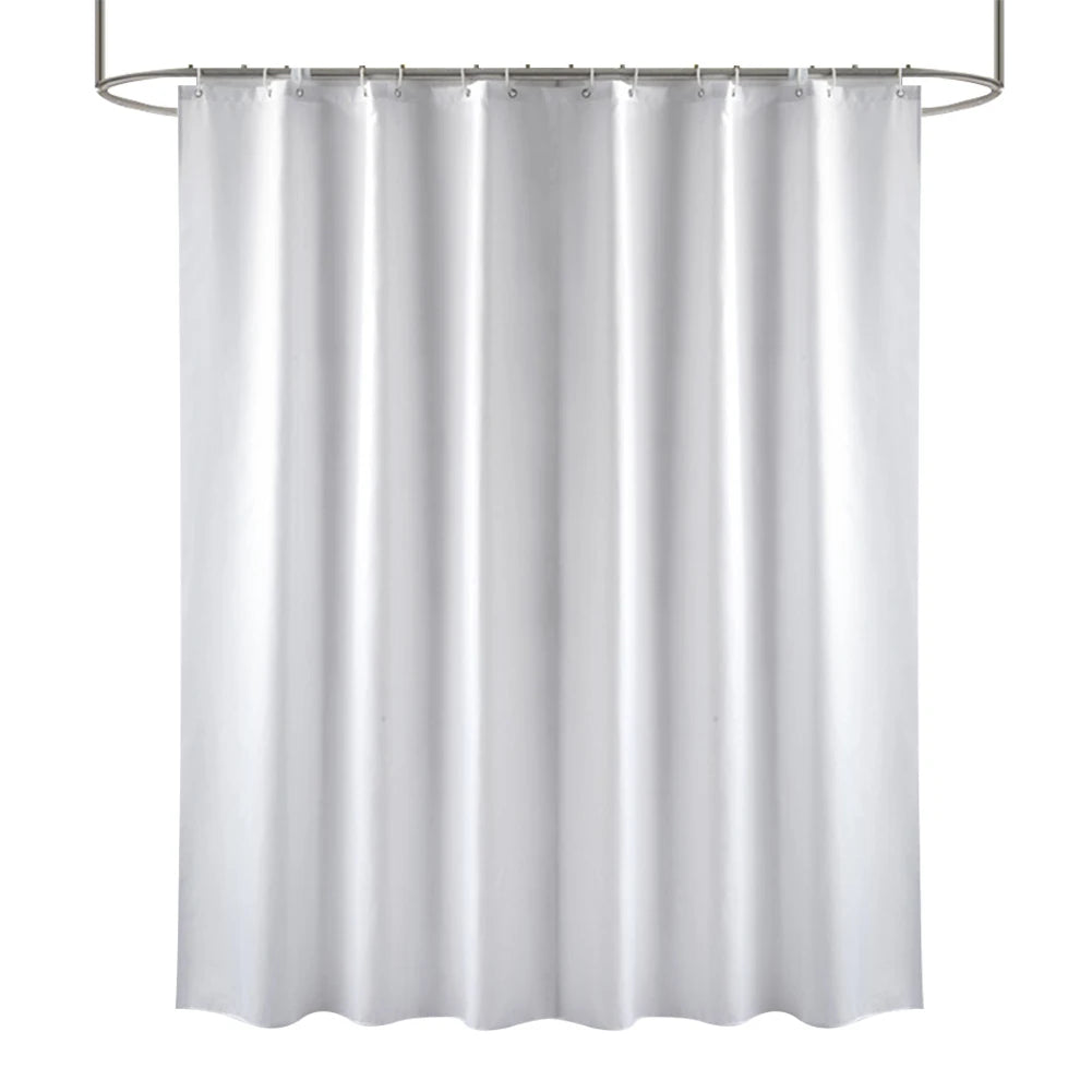 Clear Shower Curtain Waterproof White Plastic Bath Curtains Liner Transparent / Pink Bathroom Mildew PEVA Home Luxury with Hooks