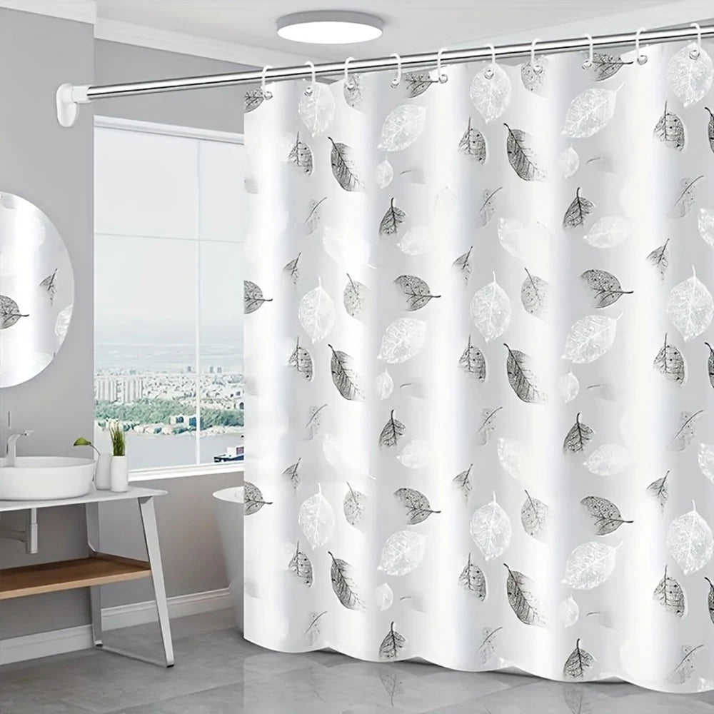 Clear Shower Curtain Waterproof White Plastic Bath Curtains Liner Transparent / Pink Bathroom Mildew PEVA Home Luxury with Hooks